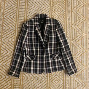 Tahari Plaid Blazer